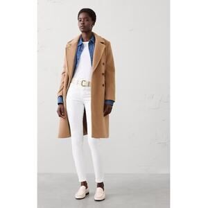 Banana Republic White Skinny Jeans Cropped Ankle Denim Minimal Capsule 8 Clean